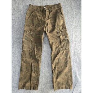 Y2K Lucky Brand Sz 4 / 27 Cargo Camo Print 2000's Vintage Boho Wide Leg Pants